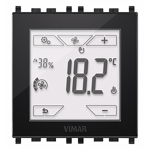 Vimar KNX Touchthermostaat 2M (Zwart)