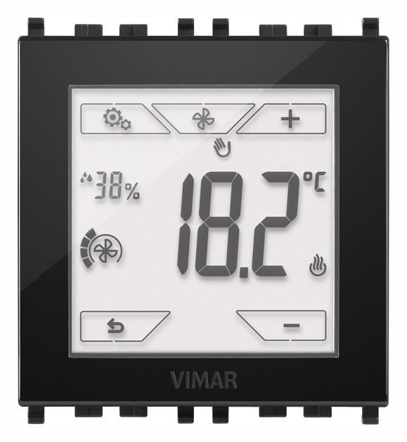 Vimar KNX Touchthermostaat 2M (Zwart)
