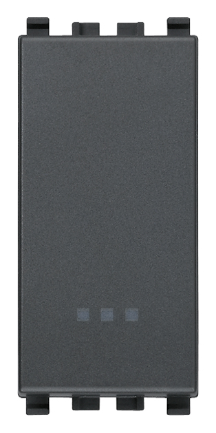 Vimar Eikon - 1P NO 10A drukknop (Grijs)