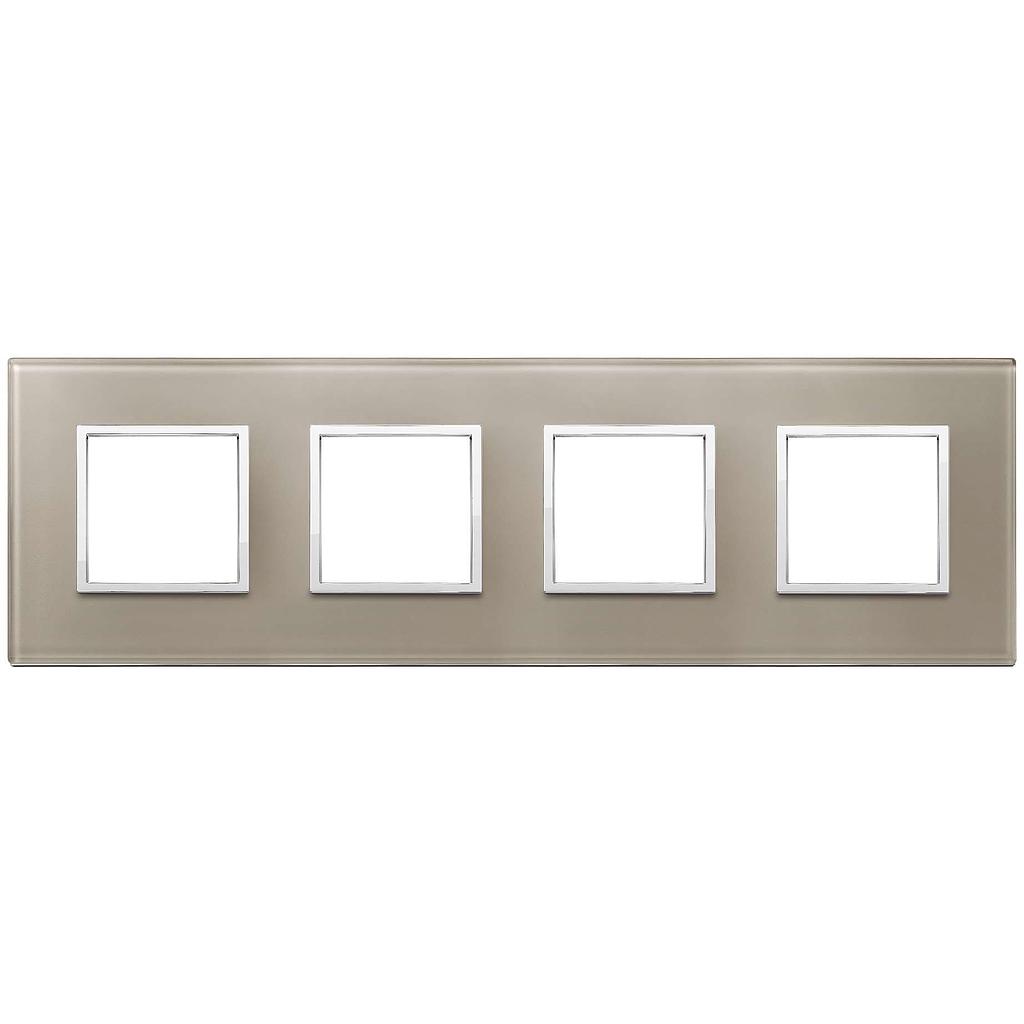 Vimar Eikon Evo - Luminosi 8M - 2+2+2+2 (Glas - Opal Brown)