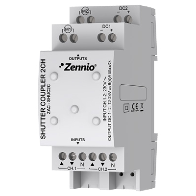 Zennio AC/DC Rolluik Adapter (2 Motoren)