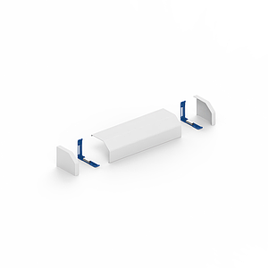 GGK RK - Kit de montage pour boîte de distribution, 550mm (RAL 9010, blanc alpin)