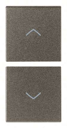 Vimar Arké - 2 halve knoppen 1M (Pijlen - Metaal)