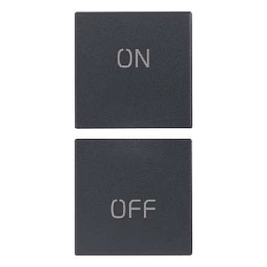 Vimar Eikon Evo/Exé - 2 demi-boutons 1M (ON/OFF - Gris)