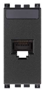 Vimar Arké - RJ45 Cat6A Netsafe UTP stopcontact (Grijs)