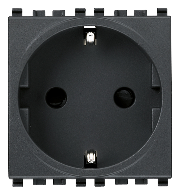 Vimar Eikon - 2P+E 16A Prise schuko avec griffes (Gris)