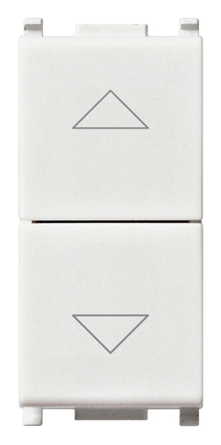 Vimar Plana - 2 demi-boutons 1P NO+NO 10A (Flêches, Blanc)