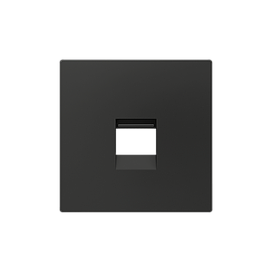Zennio ZS55 - Centraalplaat voor enkele RJ45 connector (Antraciet)