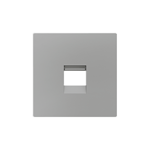 Zennio ZS55 - Centraalplaat voor enkele RJ45 connector (Zilver) - VPE=10