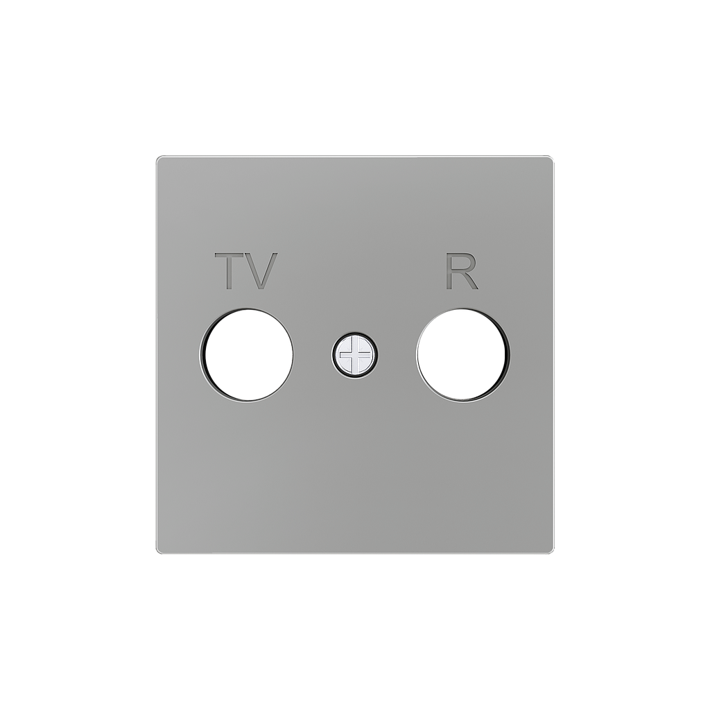 Zennio ZS55 - TV-R/SAT centraalplaat (Zilver) - VPE=10