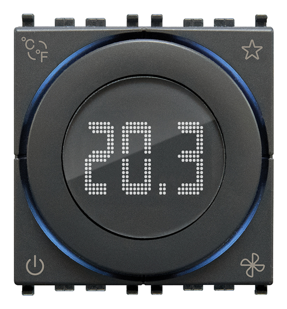 Vimar KNX - Draaithermostaat 2M (Grijs)