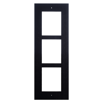 Zennio Getface IP - Inbouw installatieframe - 3 modules (Zwart)