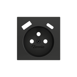 Zennio ZS55 - Centraalplaat 55x55mm voor penaarde stopcontact met USB C+A (Antraciet)
